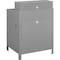 Global Industrial Shop Desk w Pigeonhole Compartments and Lower Cabinet, 34-1/2W x 30D x 51-1/2H - Gray 300912GY - alternate 2